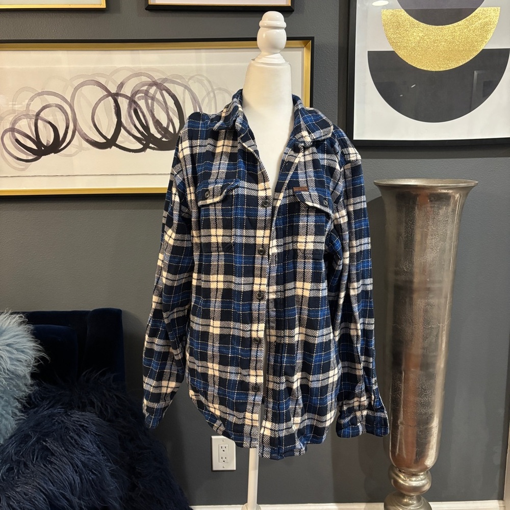 Ovris Men’s Plaid Flannel Shirt – Small